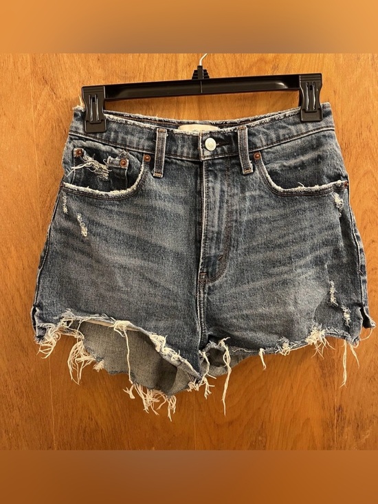 Abercrombie & Fitch Pants - Abercrombie & Fitch High Rise Mom Denim Cutoff Shorts Blue 26” Waist